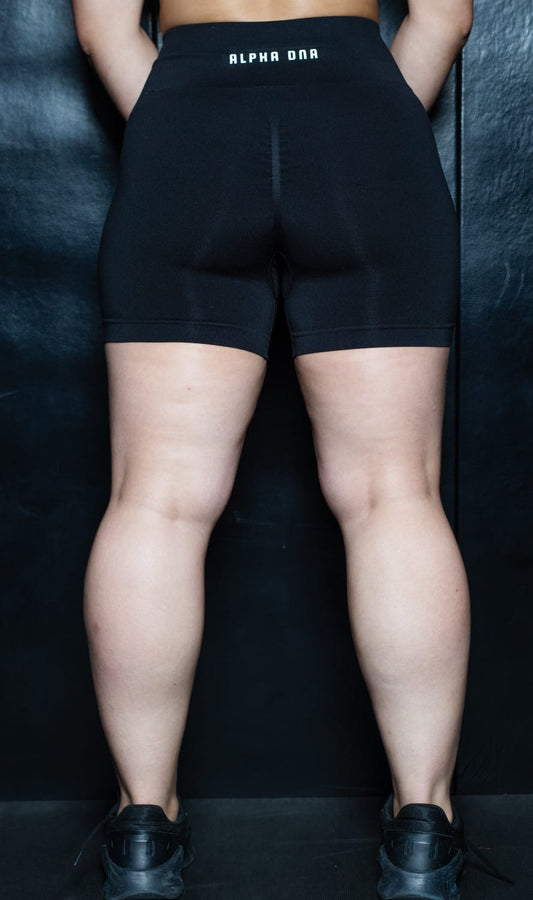 High-Stretch Booty Shorts (Black)