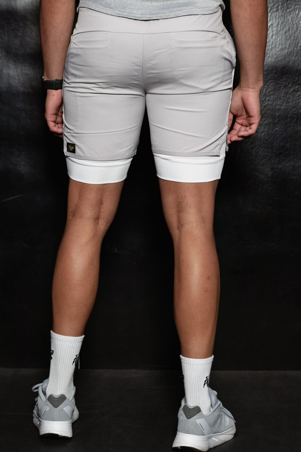 2-in-1 Pro Shorts (Gray/White)