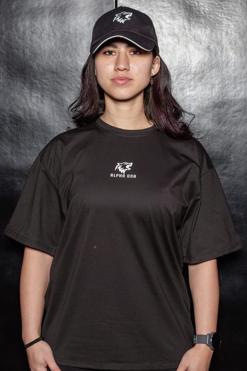 Unisex Oversized Tee (Black) – AlphaDNA™
