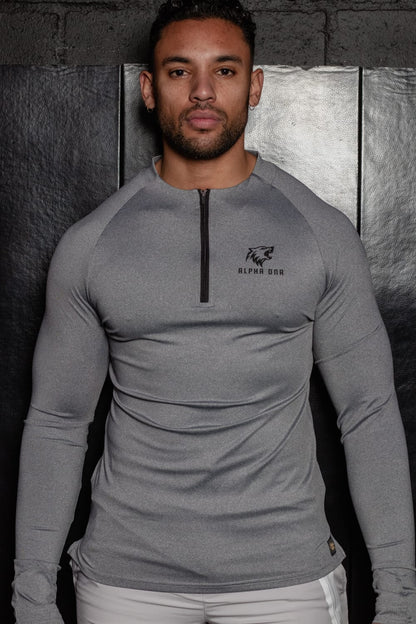 Long Sleeve Compression Top (Gray)