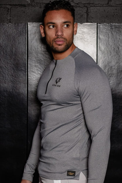 Long Sleeve Compression Top (Gray)