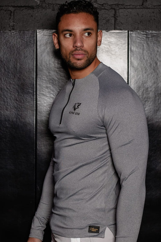 Long Sleeve Compression Top (Gray)