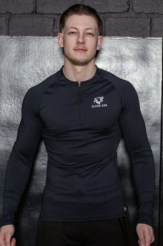 Long Sleeve Compression Top (Black)