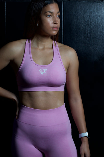 Ladies Sports Bra (Pink) - Double Strap